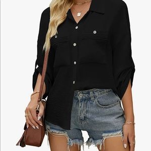 Button down black shirt